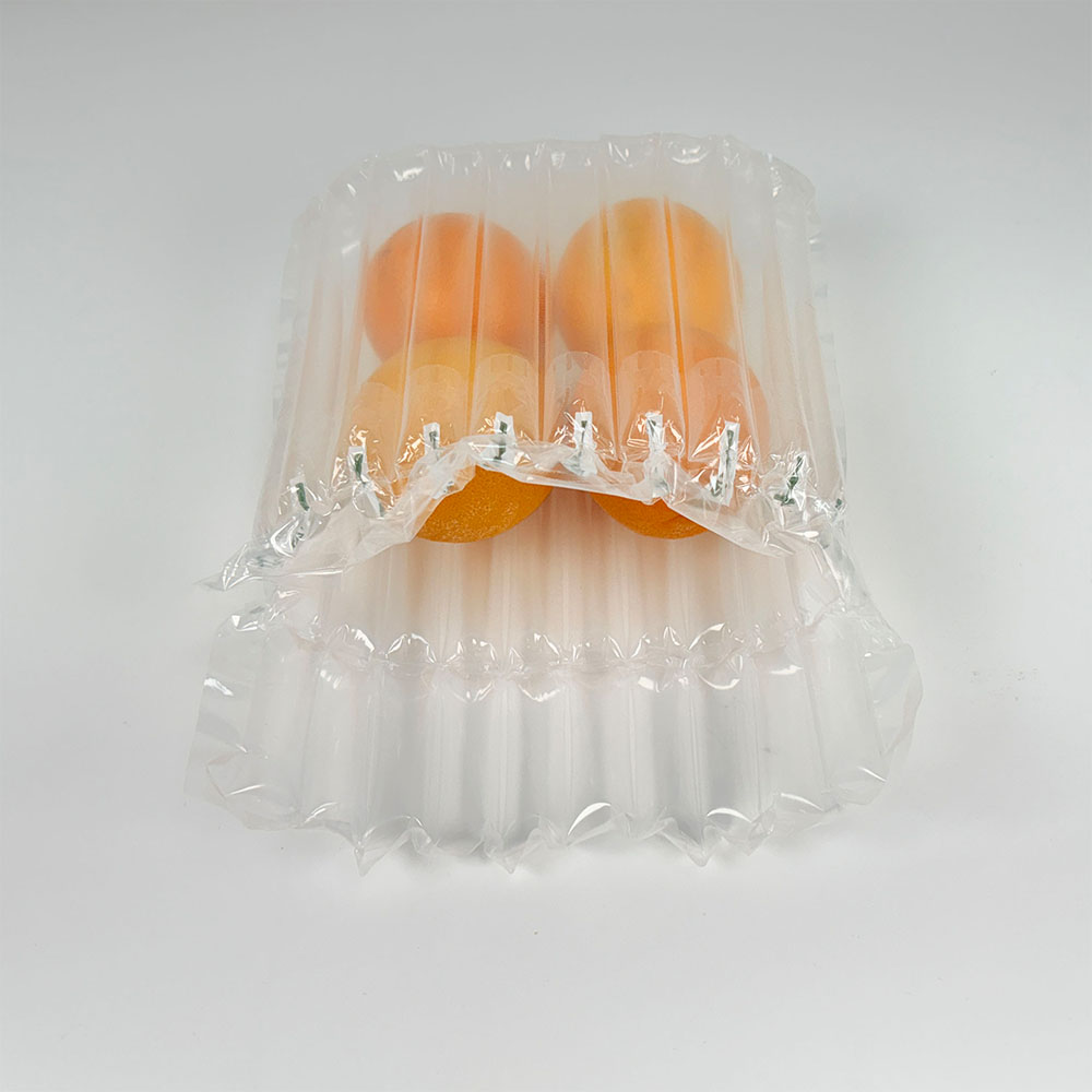 氣柱袋包裝柳橙,防撞緩衝保護水果完整運送