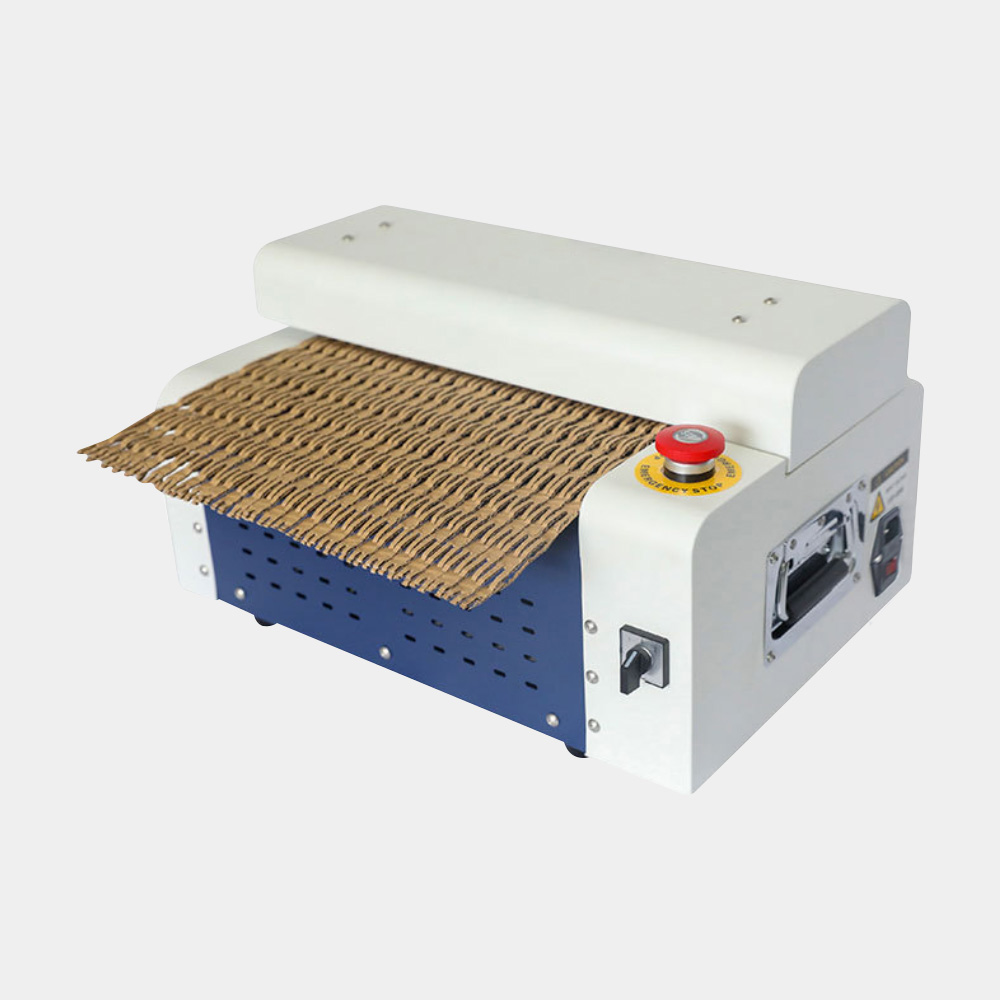 產生蜂巢緩衝紙的紙箱碎紙膨切設備