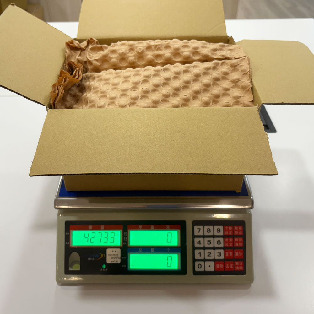 原生紙材，單件包材使用重量 107.19g